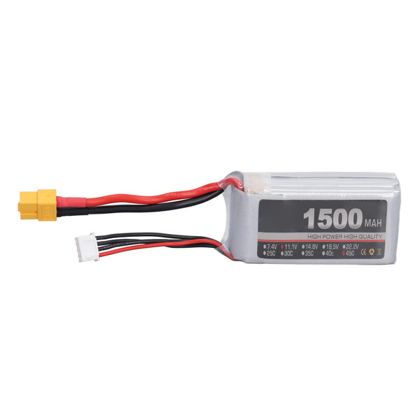 11.1V 45C 1500mAh 3S RC Lipo Battery for FPV Racing Drone Quadcopter Helicopter Airplane RC Boat RC Models