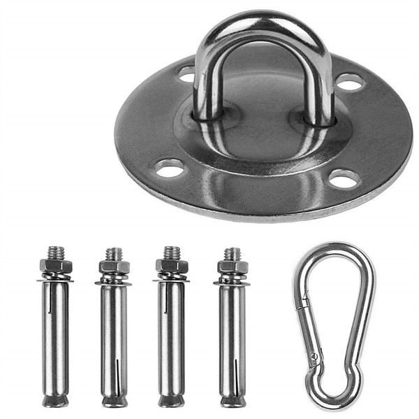 Stainless Steel Ceiling Wall Mount Hook Suspension Bracket Hook For Gym Rings Yoga Hammock Swing Hanging Chair