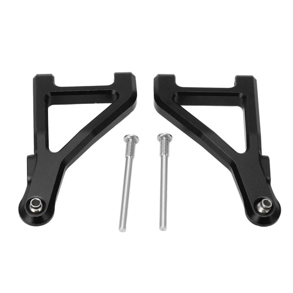 1 Pair RC Front Upper Swing Arm Aluminium Alloy Suspension Arm Upgrade Parts for 1/10 UD1002 UD1002se Desert Off Road Short Truck Black