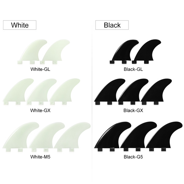 3PCS / 2PCS Surfboard Fin Thrusters Fins Fiberglass Nylon Surf Fins GL / GX / M5 / G5