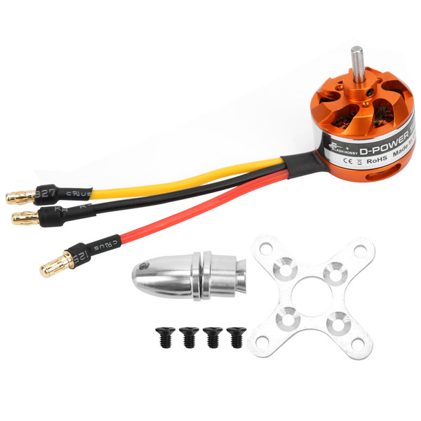 D2822 Brushless Motor with Adapter RC Motor Replacement for RC FixedWing Airplane(2600KV )