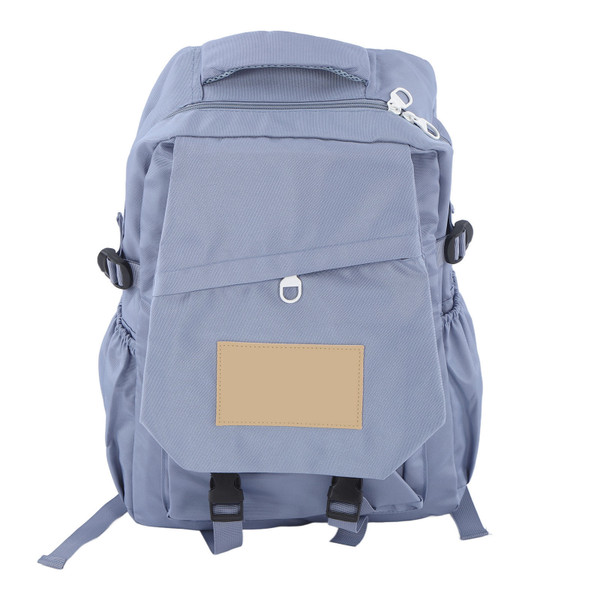 Casual Style Nylon Backpack Lightweight School Bag Large Capacity Travel Laptop Backpack Blue