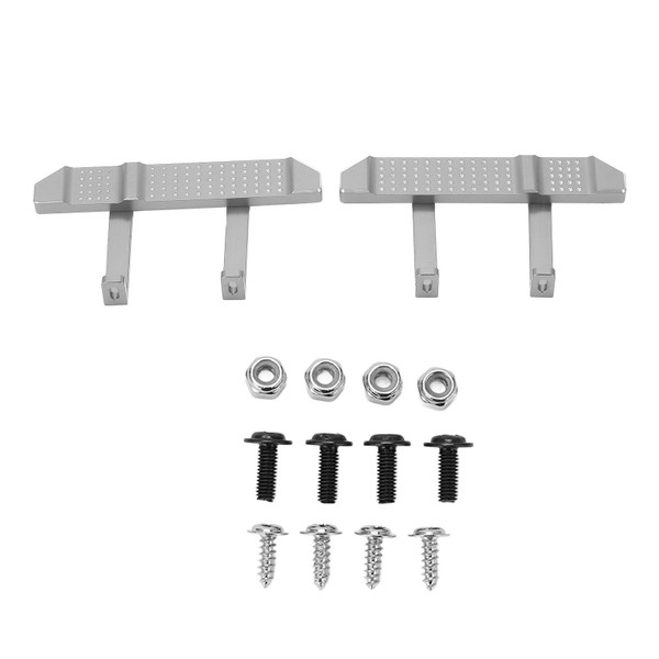 Metal Pedal Aluminum Alloy Exquisite Side Plate Pedals for D90 for D91 for D96 for D99 for D99S 1/12 RC Climbing CarR790S Silver