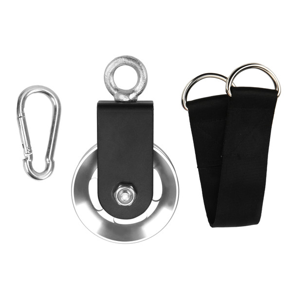 Cable Gym Fitness Pulley Small Hanging Pulley 360 Degree Rotating Silent for Home DIY ProjectsAluminum Color