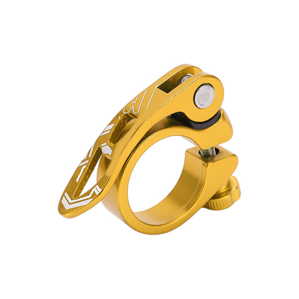 BOLANY MTB Bike Seatpost Clamp Quick Release Aluminium Alloy Bicycle Seatpost Mount 34.9mmGold