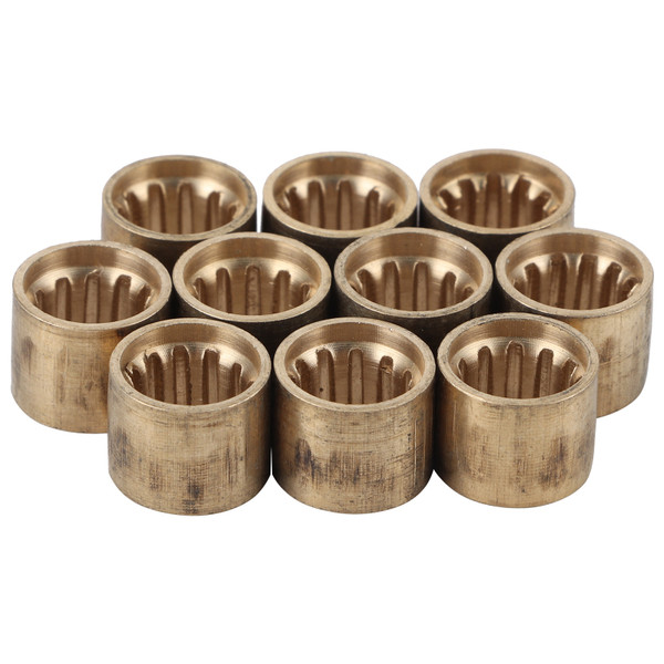 10pcs Billiards Cue Brass Tip Snooker Copper Pool Ferrules Repair Tool Accessories 9.5MM with Teeth