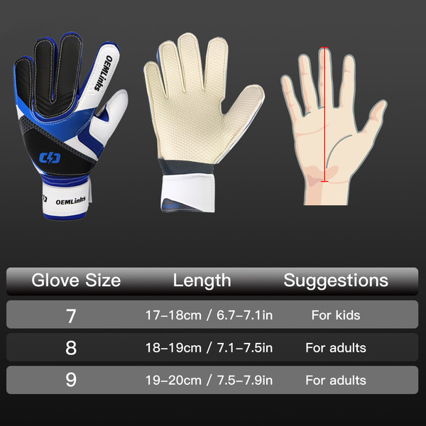 Latex Soccer Goalkeeper Gloves Football Goalie Gloves with Strong Grips for Kids