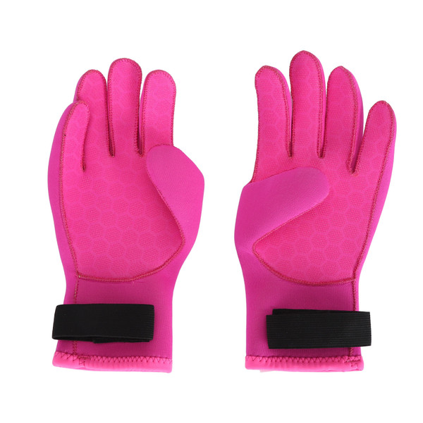3mm Thick Diving Thermal Gloves Anti Slip Five Finger Neoprene Wetsuit Water Sports Gloves for Snorkeling Surfing Swimming Red XS
