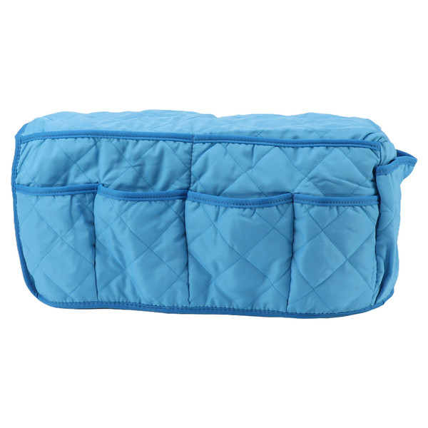 Arm Chair Bedside Storage Organizer Waterproof Pocket Sofa Arm Cover for Remote Control Blue