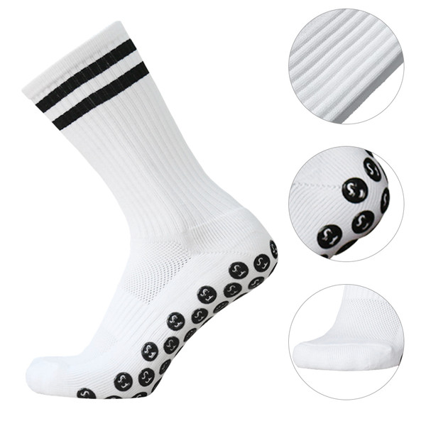 3 Pairs Anti Slip Soccer Socks Team Sports Socks Outdoor Fitness Breathable Quick Dry Socks Wear-resistant Athletic Socks Anti-skid Socks For Football Basketball Hockey Sports