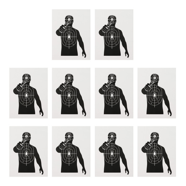 10Pcs Shooting Targets Paper Archery Paper Targets Bow Arrow Hunting Shoot Accessories 45x32cm Single People