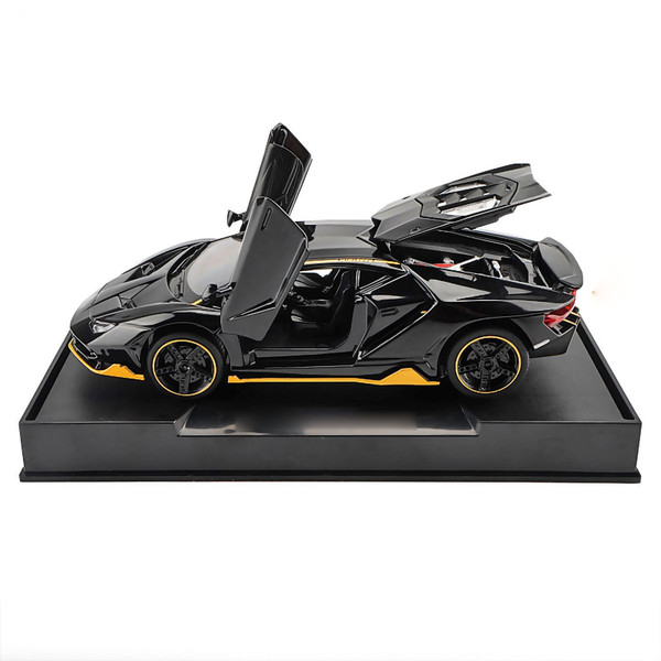 1:32 Scale Alloy Diecast Model Car Alloy Pull Back Toy Car for Children Kids Gift Birthday Bright Black 3224A 1