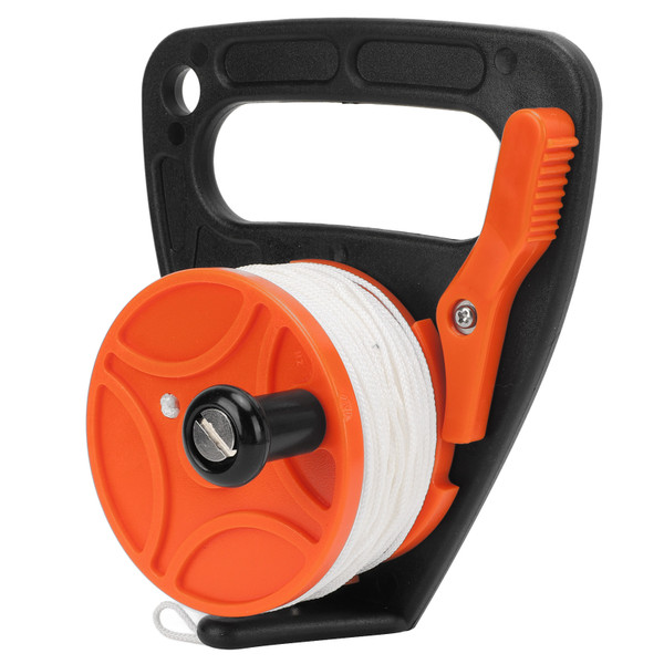 Diving Reels Dive Rope Spool Finger Reel Multi Purpose with 46m White Wire for Cave Exile DivingOrange