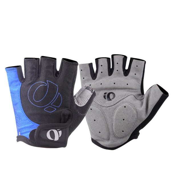 Half Finger Riding Gloves Sweat Absorbing Heat Dissipation Nylon Gloves for Outdoor Cycling Blue XXL