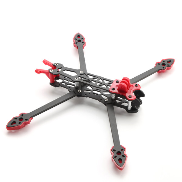 Mark4 8inch 375mm with 5mm Arm Quadcopter Frame 3K Carbon Fiber 8'' FPV Freestyle Remote Control Racing Drone with Print Parts for DIY FPV, Red