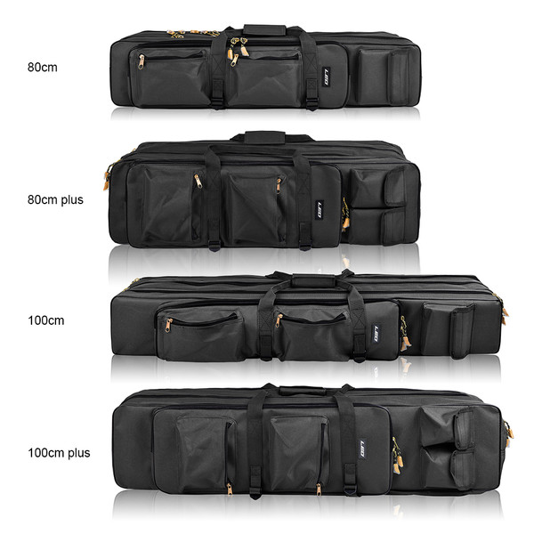 Outdoor 3 Layer Fishing Bag Backpack 80cm/100cm Fishing Rod Reel Carrier Bag Fishing Pole Tackle Bag Carry Case Travel Bag