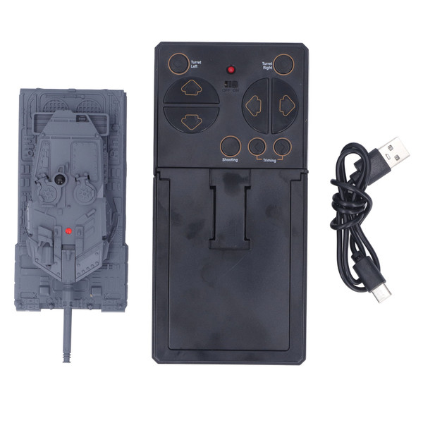 2.4G Remote Control Tank Toy 360 Degree Rotation USB Rechargeable Simulation Electric RC Tank Toy with Transparent Display Box
