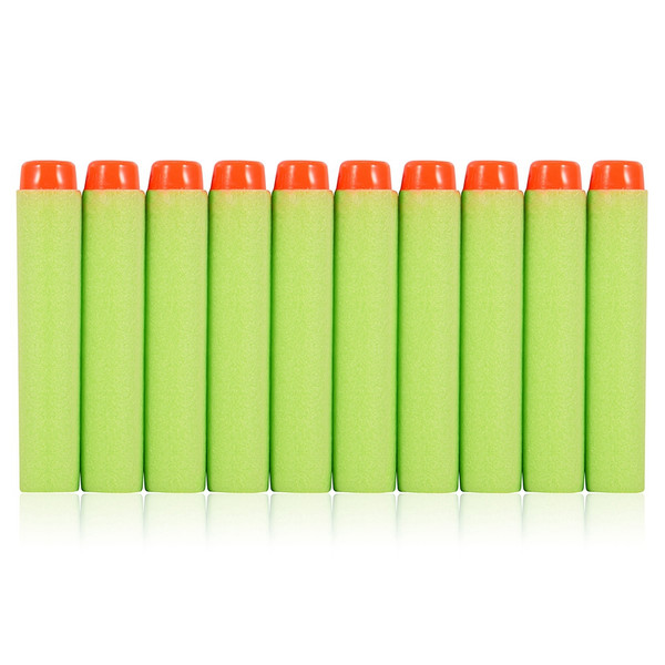 7.2cm Foam Darts Bullet for Series Blaster Toy Gun Refill Pack Green