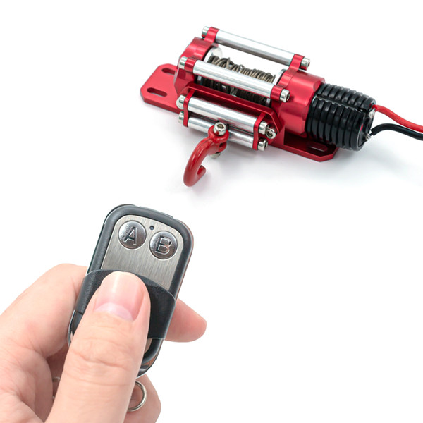 Remote Control Winch with Remote Controller System Replacement for 1/10 1/8 TRX-4 Trx4 Axial SCX10 90046 RC4WD D90 KM2 Remote Control Car