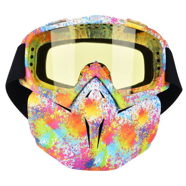 Outdoor Cycling Anti fog Anti wind Protective Goggles Mask Safety Eye Protection Glasses Yellow