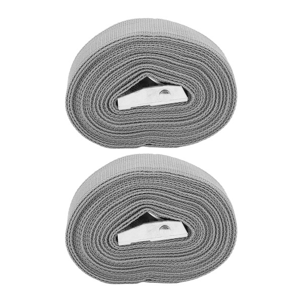2pcs Zinc Alloy Ratchet Tie Down Straps Heavy Duty Lashing Straps Cargos Tie Downs Straps for Trucks Car Luggage Grey4m/13.1ft