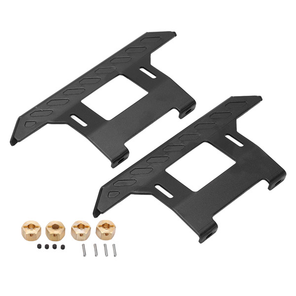 Metal Side Pedal RC Climbing Car Aluminum Alloy Foot Pedal Replacement for Axial SCX10IIBlack