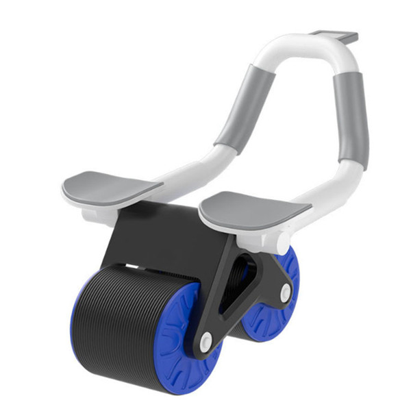 Double Round Abdominal Wheel Roller Antislip Low Noise AB Wheel Home Gym Fitness Equipment Blue