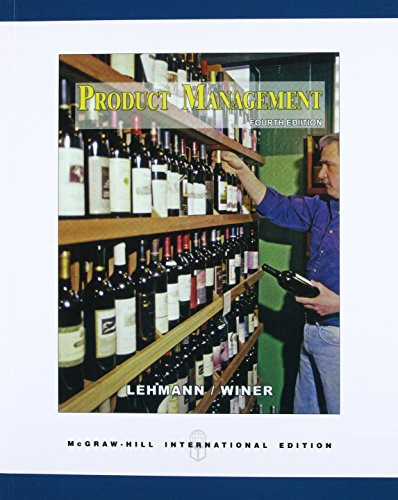 Product Management. Donald R. Lehmann, Russell S. Winer