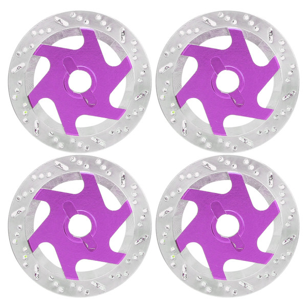 4PCS Universal Aluminum Alloy RC Car Brake Disc Metal Hex Adapter for 1/10 Remote Control CarPurple