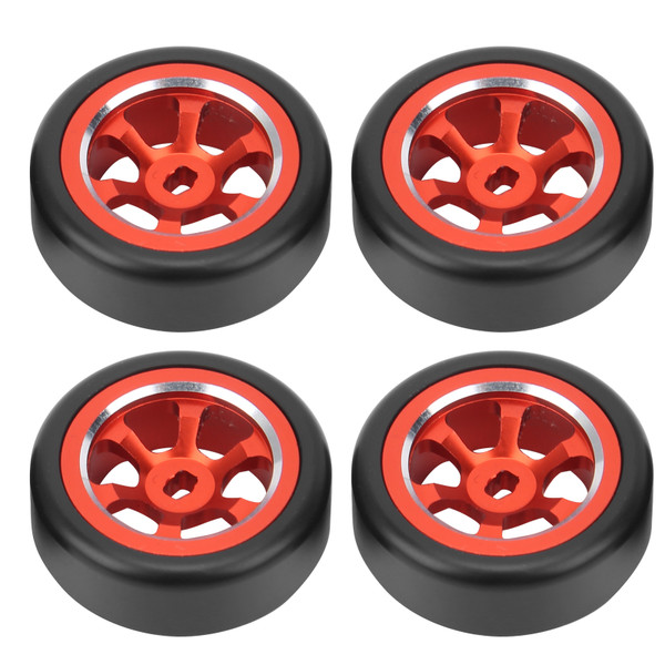 4pcs Aluminum Alloy Drift Tire RC Car Accessories Fit for Wltoys K969 K989 P929 1/28 RCRed