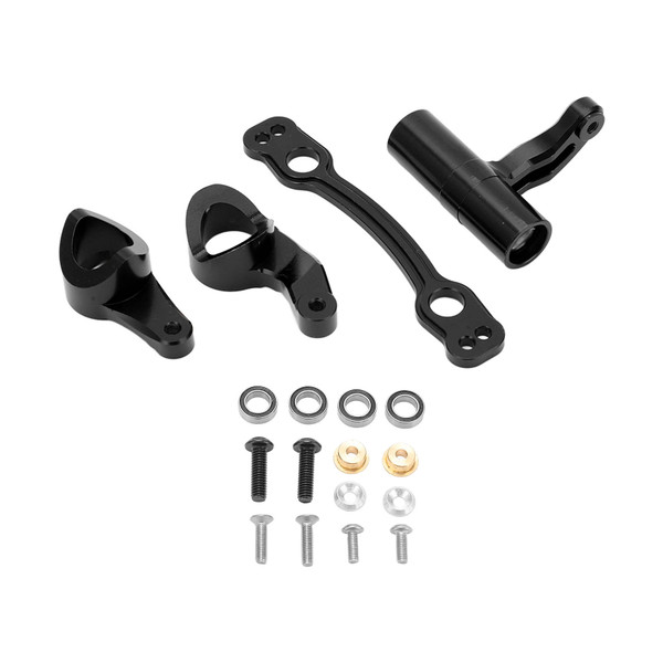 Aluminum Steering Servo Saver Complete Set for Arrma 1/8 Remote Control Car Upgrade PartsBlack