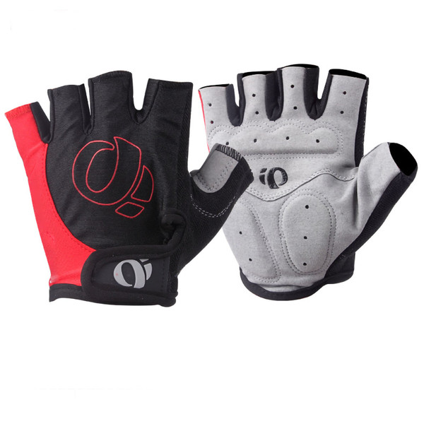 Half Finger Riding Gloves Sweat Absorbing Heat Dissipation Nylon Gloves for Outdoor Cycling Red M
