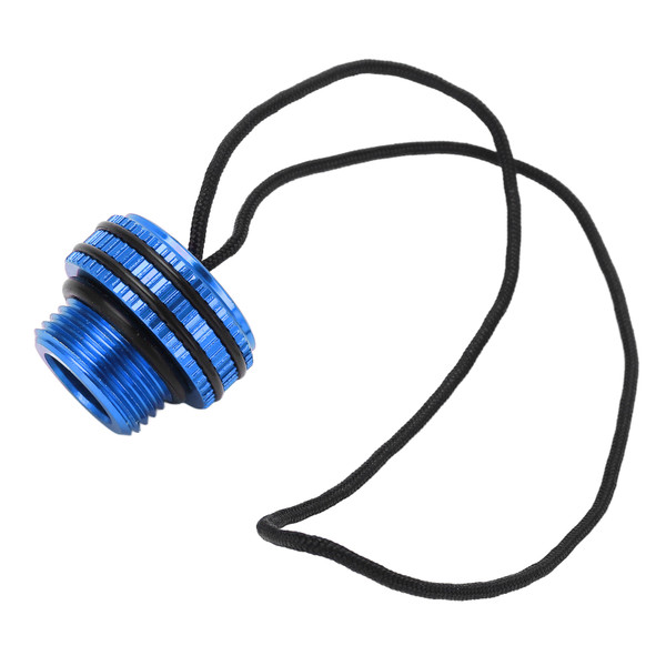 Scuba Diving Tank Valve Dust Plug Cap Protector Cover Dive DIN Tank Cover with CordBlue