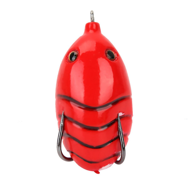 Artificial Lifelike Fishing Lures Silicone Frog Shape Soft Baits Tackle Accessory(red)