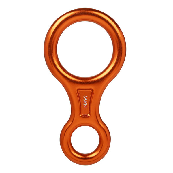 Figure 8 Descender 35KN Heavy Duty Colored Climbing Gear Downhill Equipment for Climbing Ziplining Rescue Orange