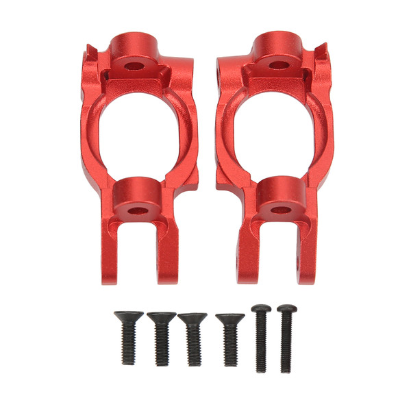 2Pcs Caster Block C Hub Aluminium Alloy High Strength for LOSI Hammer Rey Rock Rey 1/10 RC Car Red