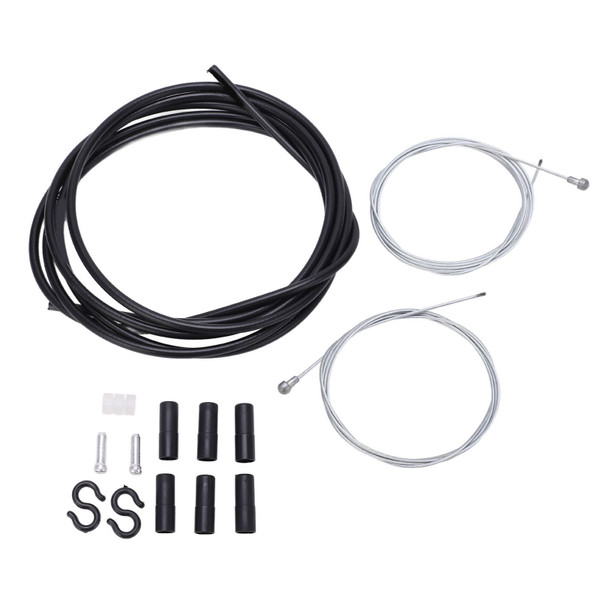 Universial Bicycle Brake Cable Housing Kit Bike Brake Inner Wire Tube Replacement Set with CapsFor Road Bike