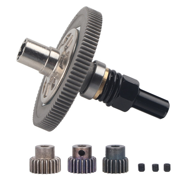 Metal Gear Set Suitable for Arrma Senton 1/10 for Granite RC Car Gear Set Differential Pinions Gear Black