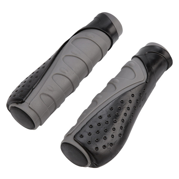 1Pair Bicycle Anti slip Handlebar Grips Cycling Bike Handle Cover Grip with Bar End Plugs