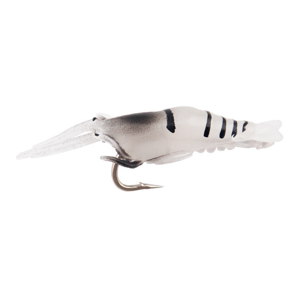10Pcs Aritificial Shrimp Fishing Bait PVC With Hook Fishing Lures Shrimp for Fishing Enthusiasts Transparent
