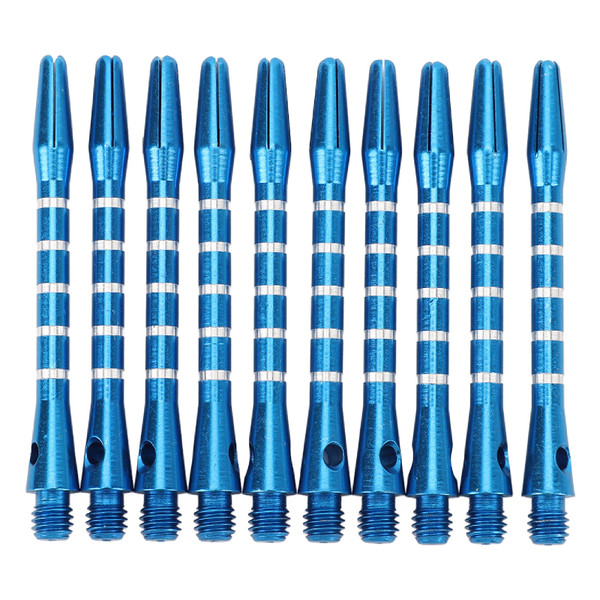10pcs Dart Shafts Aluminum Alloy Replacement Thread Dart Stems with Locking Hole for Indoor Activity Blue