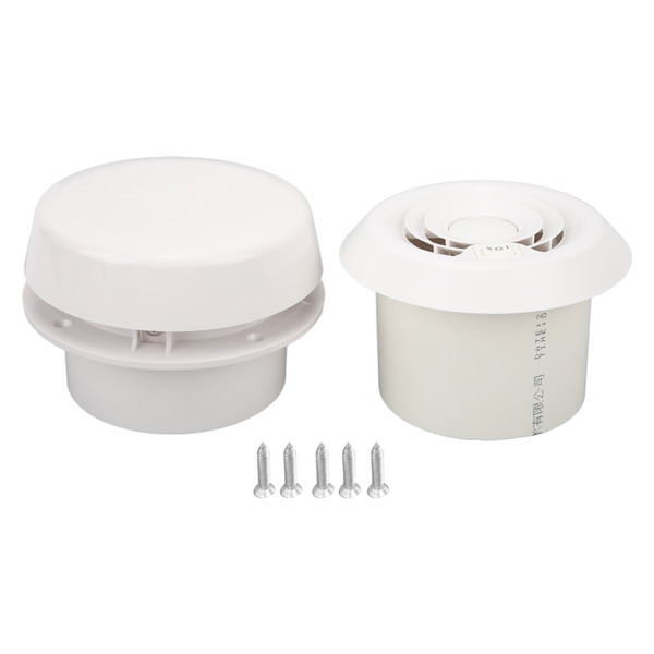 RV Mini Vent Fan White Round Noiseless Compression Resistant Vent Ventilator for Cars