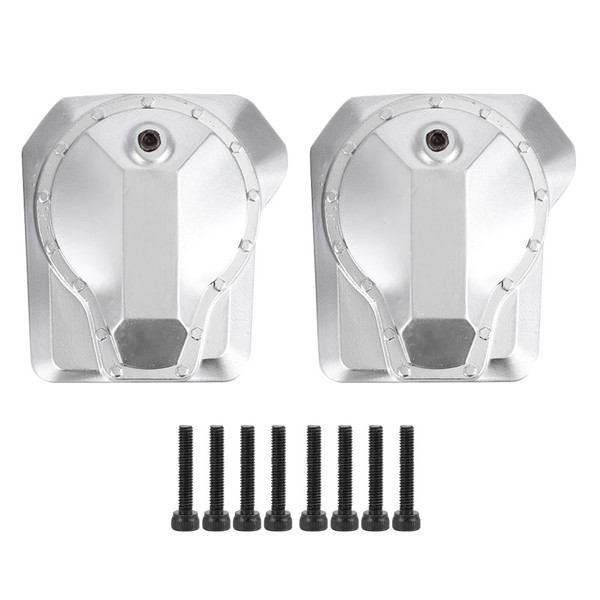 Metal Diff Cover Case Front Rear Drive Shaft Silver for Traxxas TRX4 1/10 RC Crawler Car