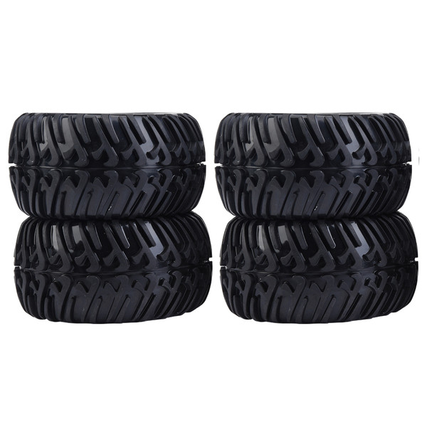 4Pcs Y shaped Tyre Pattern Rubber Tires With Hubs for 1/10 Scale RC Truck Car (10 Holes)