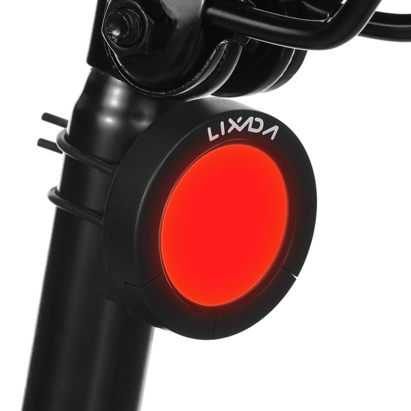 Lixada Smart Bike Tail Light USB Rechargable Colorful Bike Rear Light Safety Warning Taillight