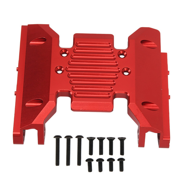 RC Car Gear Box Plate Black Anodized CNC Machining Aluminum Alloy Easy Replaceable RC Accessories for SCX6 for 1/6 Red