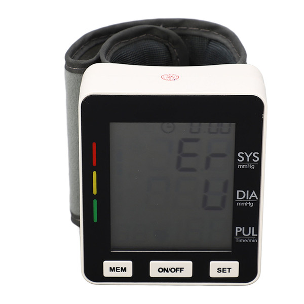 Wrist Blood Pressure Monitor Portable Smart Digital Automatic BP Monitor with Large LED Screen for Home
