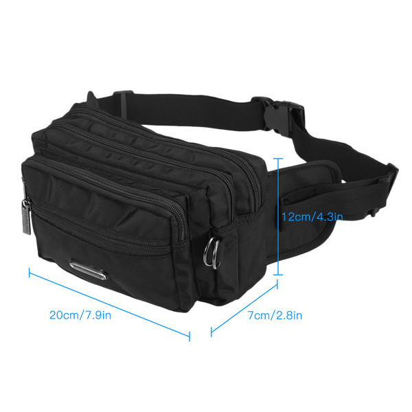 Waist Bag Fanny Pack for Men Women Hip Bum Bag Outdoor Workout Traveling Casual Sports Running Hiking Cycle