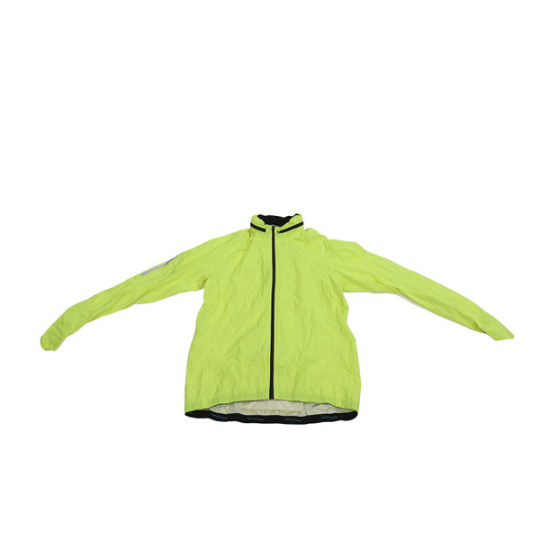 Four Seasons Thin Waterproof Cycling Raincoat Breathable Rainproof Bike Riding Jacket for Men Women Fluorescent YellowL