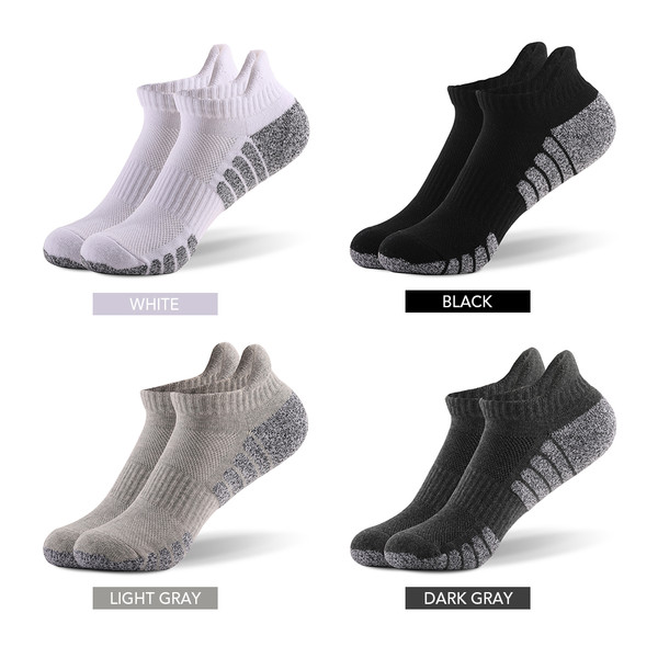 6 Pairs Sports Ankle Socks  Athletic Low-cut Socks Thick Knit Autumn Winter Socks Outdoor Fitness Breathable Quick Dry Socks Wear-resistant Warm Socks Lightweight Anti-skid No-Show Socks For Marathon Running Cycle